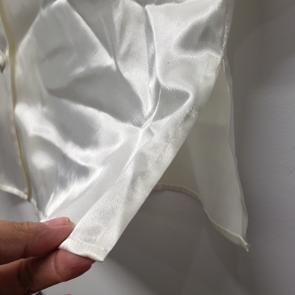 Vintage Victoria's Secret Satin Long Sleeve Sleep Shirt XS Y2K Oversized - Picture 7 of 12